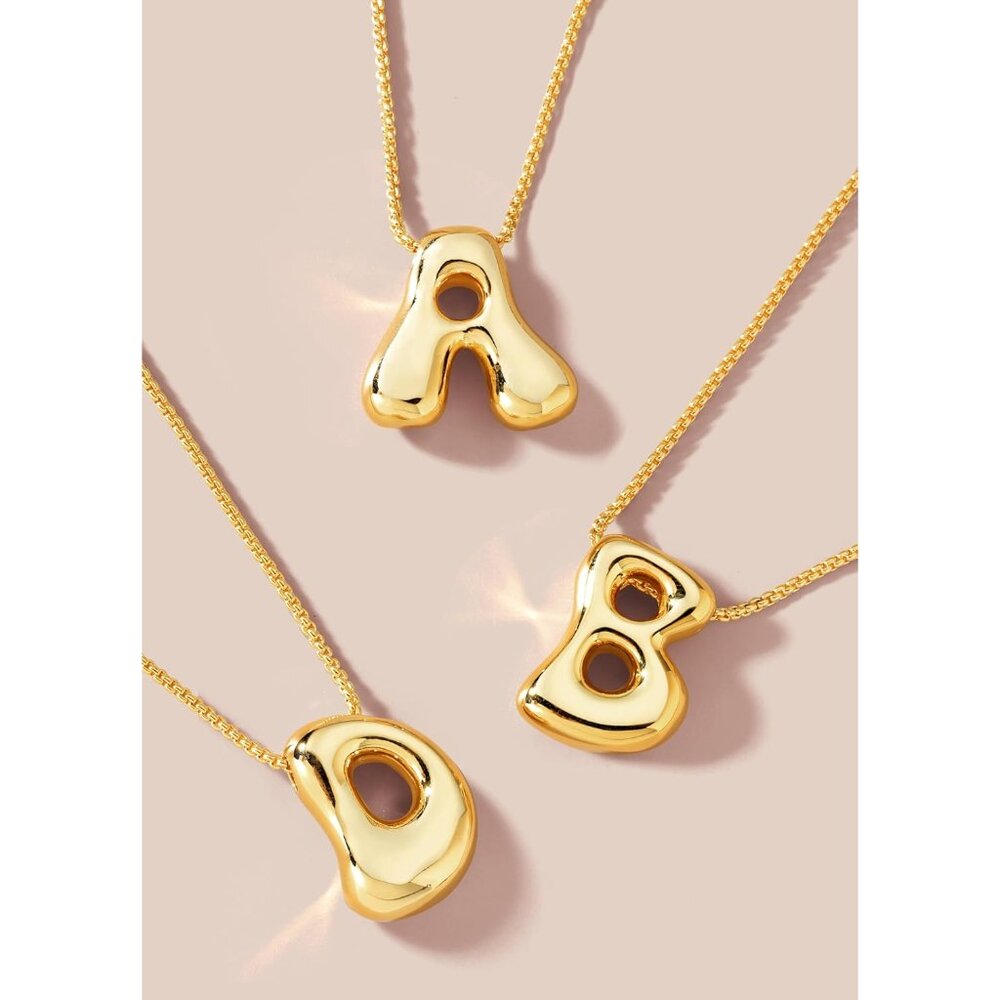 Bold Chunky Balloon Initial Necklace - Adjustable… - image 4